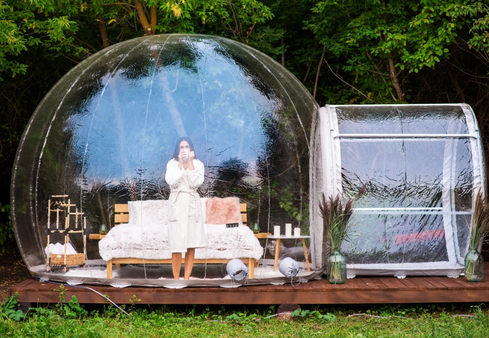 single tunnel bubble tent